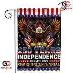 July 4th 2026 Independence Garden Flag Patriotic Eagle Semiquincentennial Sign