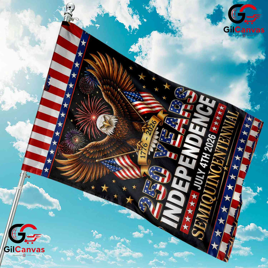 July 4th 2026 Independence Garden Flag Patriotic Eagle Semiquincentennial Sign