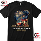 Labrador Retriever America 250th Anniversary 1776-2026 Unisex Dog Adult Graphic T-Shirt