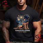 Labrador Retriever America 250th Anniversary 1776-2026 Unisex Dog Adult Graphic T-Shirt