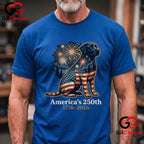 Labrador Retriever America 250th Anniversary 1776-2026 Unisex Dog Adult Graphic T-Shirt