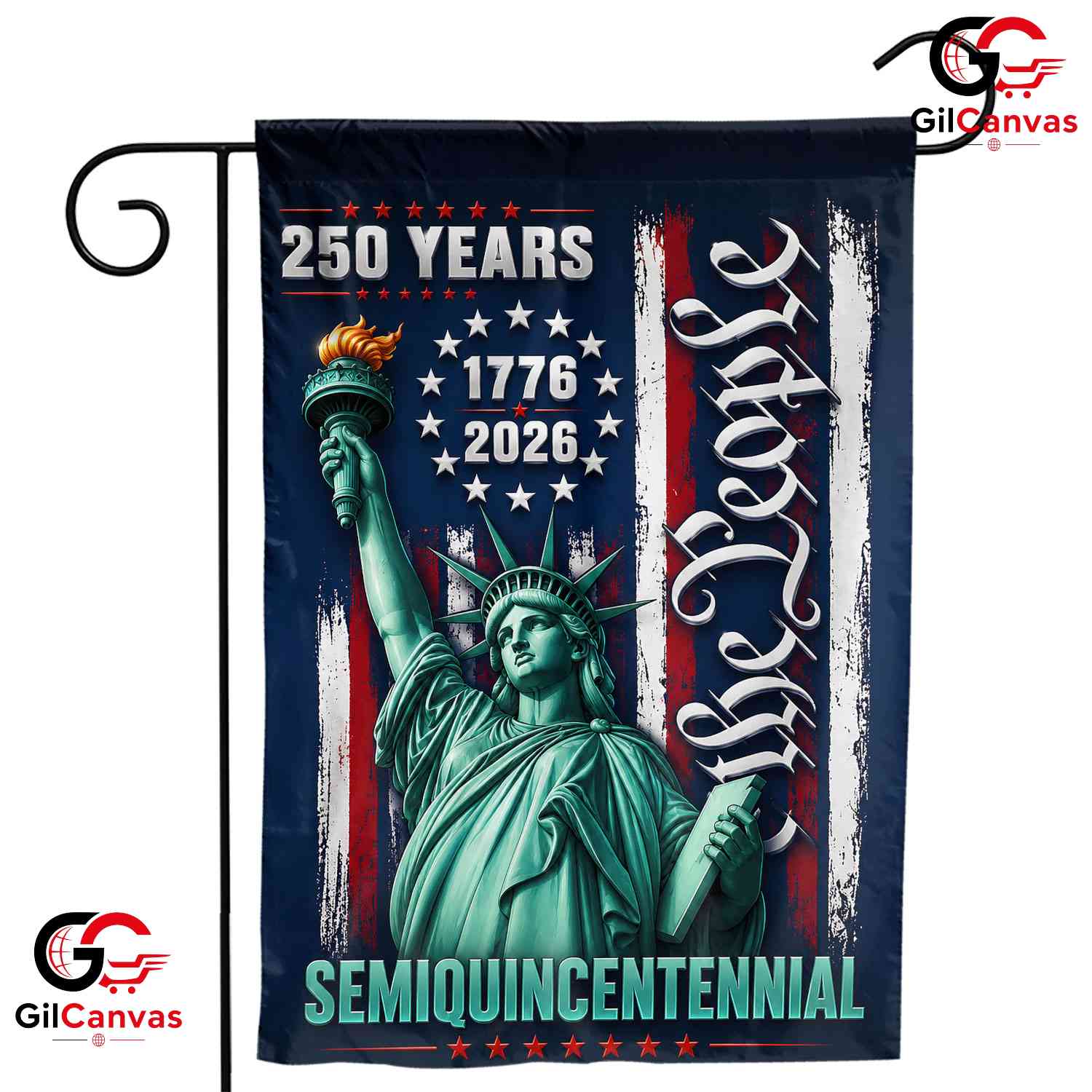 Lady Liberty 250 Years We The People Semiquincentennial Decor Garden Flag