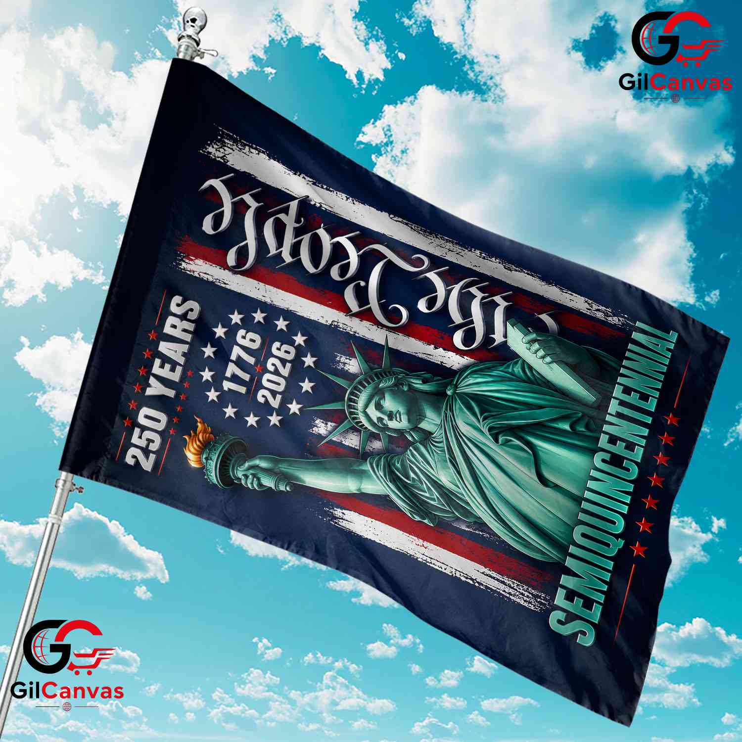 Lady Liberty 250 Years We The People Semiquincentennial Decor Garden Flag