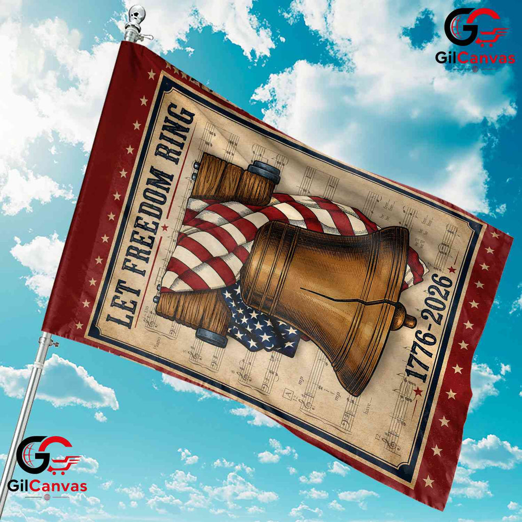 Let Freedom Ring 250th Garden Flag Liberty Bell Semiquincentennial Yard Decor