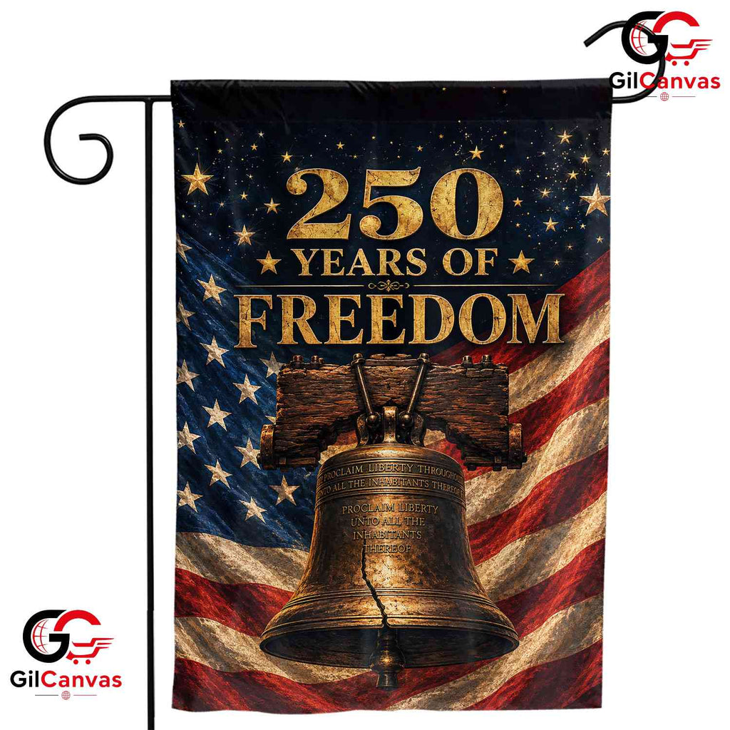 Liberty Bell 250th Anniversary Garden Flag Semiquincentennial Yard Decor Banner