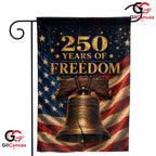 Liberty Bell 250th Anniversary Garden Flag Semiquincentennial Yard Decor Banner
