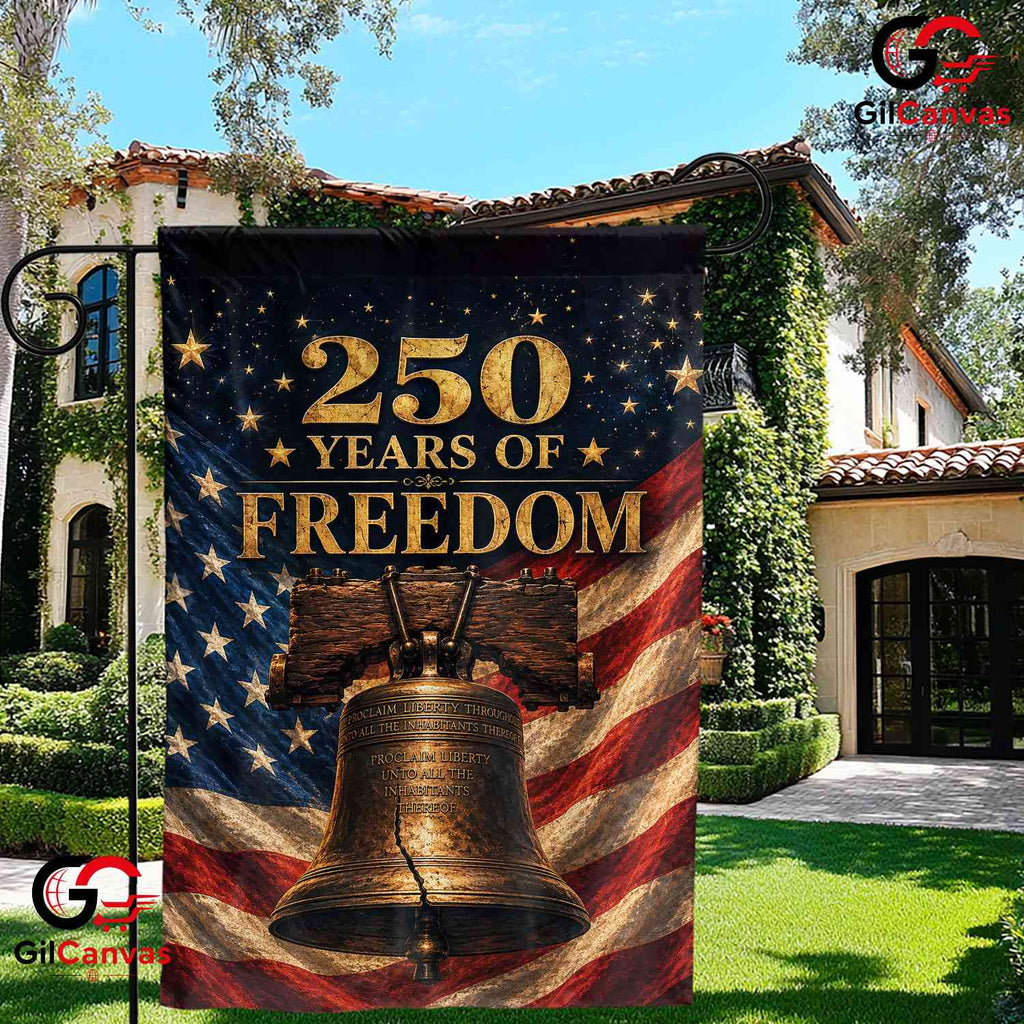 Liberty Bell 250th Anniversary Garden Flag Semiquincentennial Yard Decor Banner