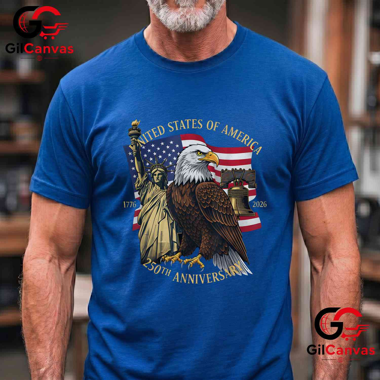 Liberty Bell Eagle 250th Birthday 1776-2026 250 Years Unisex Men Women Graphic T-Shirt