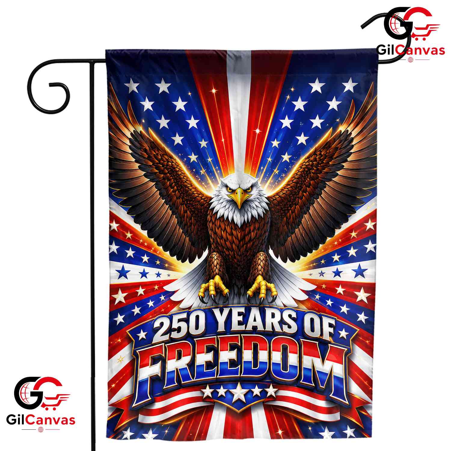 Majestic Eagle 250th Anniversary Garden Flag 1776-2026 Yard Decor Banner Sign