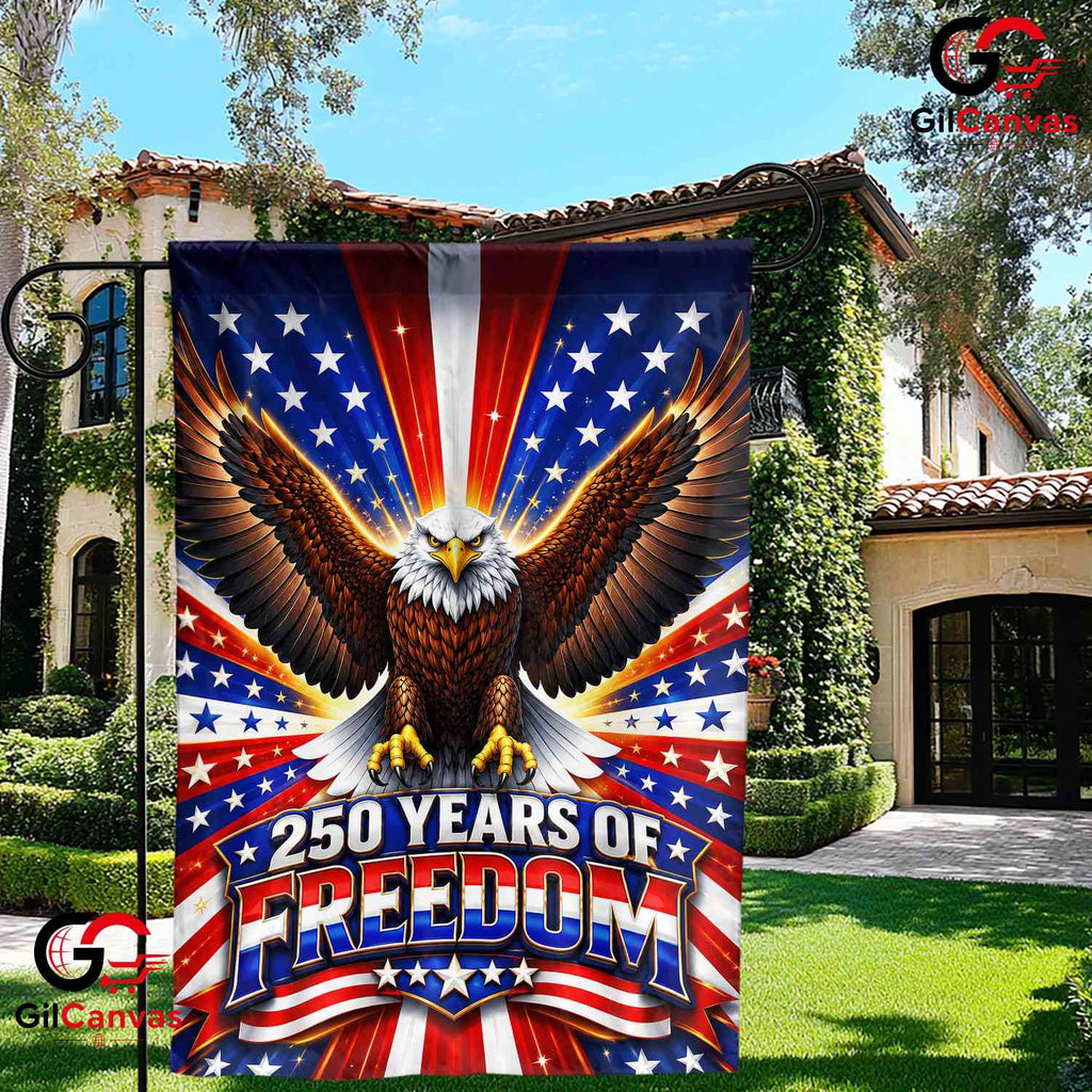 Majestic Eagle 250th Anniversary Garden Flag 1776-2026 Yard Decor Banner Sign