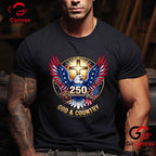 One Nation Under God America 250th Anniversary Eagle Christian Unisex T-Shirt