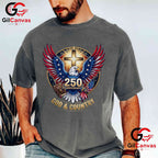 One Nation Under God America 250th Anniversary Eagle Christian Unisex T-Shirt