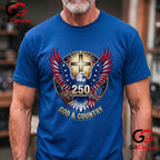 One Nation Under God America 250th Anniversary Eagle Christian Unisex T-Shirt