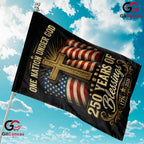 One Nation Under God Cross 250 Years of Blessings Yard Banner Garden Flag