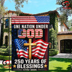 One Nation Under God Garden Flag 250 Years Of Blessings Christian Banner