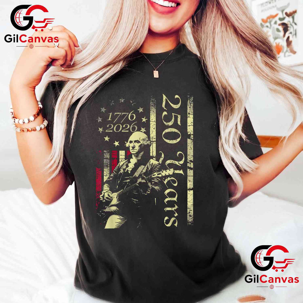 Patriot Guitar American Flag 250th Anniversary 1776-2026 Unisex Men Women T-Shirt