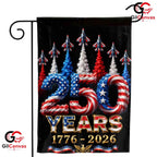 Patriotic Airshow 250th Anniversary Garden Flag 1776-2026 Yard Decor Signage