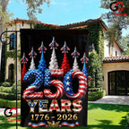Patriotic Airshow 250th Anniversary Garden Flag 1776-2026 Yard Decor Signage