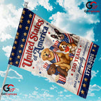 Patriotic Dogs 250th Anniversary Garden Flag Pet Lover Yard Banner 1776-2026