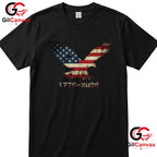 Patriotic Eagle American Flag Design 250 Years Anniversary Unisex Freedom Graphic T-Shirt