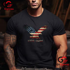 Patriotic Eagle American Flag Design 250 Years Anniversary Unisex Freedom Graphic T-Shirt