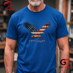 Patriotic Eagle American Flag Design 250 Years Anniversary Unisex Freedom Graphic T-Shirt