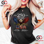 Patriotic Eagle Flag 250 Years 1776-2026 Anniversary Unisex Men Women Gift T-Shirt