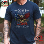 Patriotic Eagle Flag 250 Years 1776-2026 Anniversary Unisex Men Women Gift T-Shirt
