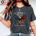 Patriotic Eagle Flag 250 Years 1776-2026 Anniversary Unisex Men Women Gift T-Shirt