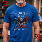 Patriotic Eagle Flag 250 Years 1776-2026 Anniversary Unisex Men Women Gift T-Shirt