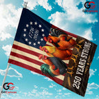 Patriotic Rooster 250th Anniversary Garden Flag 1776-2026 Yard Decor Signage