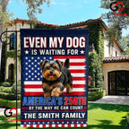 Personalized 250th Dog Custom Family Name Patriotic Yard Banner Garden Flag