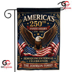 Personalized Semiquincentennial Custom Eagle 250th Anniversary Decor Garden Flag