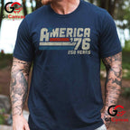 Retro America 250 Years 250th Anniversary USA 1776-2026 Unisex Patriotic Gift T-Shirt