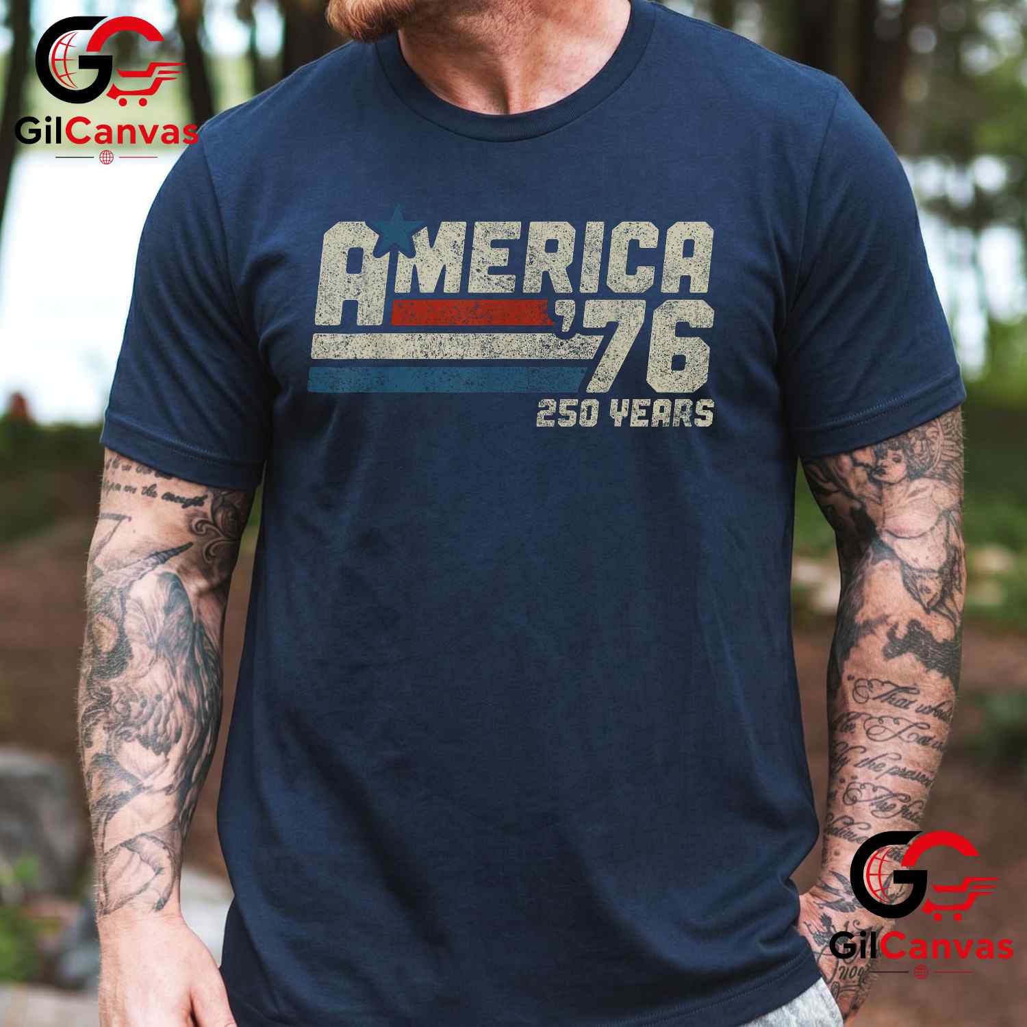 Retro America 250 Years 250th Anniversary USA 1776-2026 Unisex Patriotic Gift T-Shirt