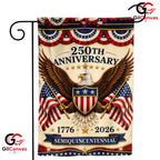 Semiquincentennial 250th Garden Flag Vintage 1776-2026 Eagle Yard Decor Banner
