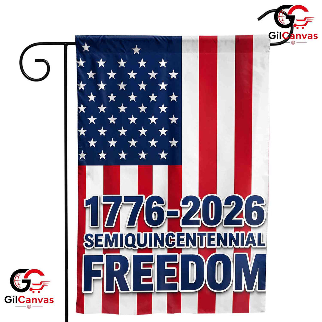 Semiquincentennial Freedom Garden Flag 1776-2026 American Yard Decor Signage