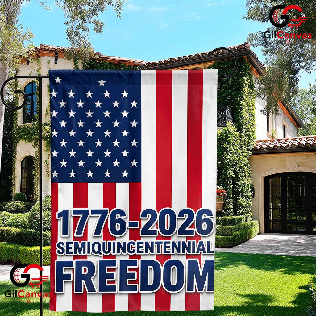 Semiquincentennial Freedom Garden Flag 1776-2026 American Yard Decor Signage