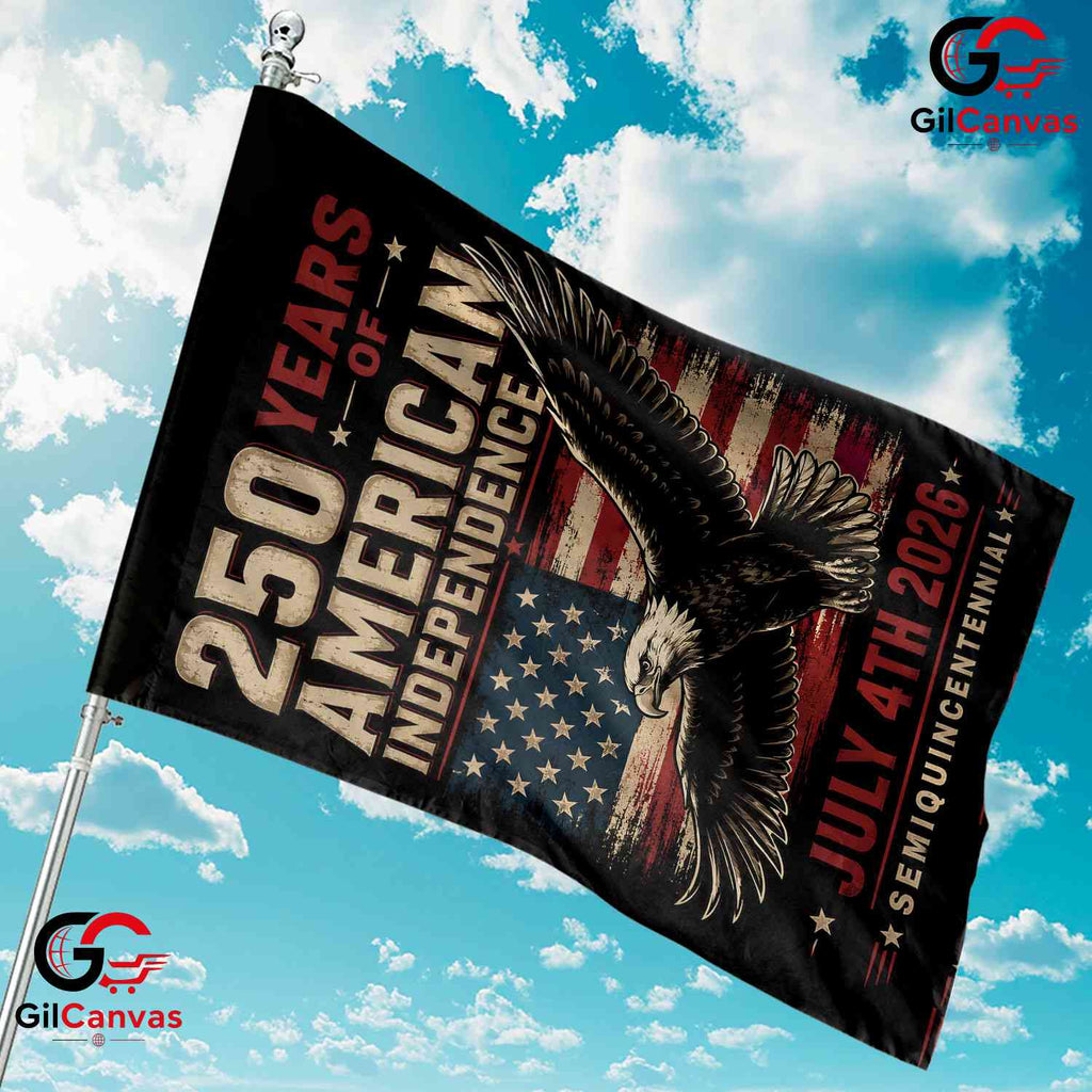 Semiquincentennial July 4th Garden Flag American Independence 250th Decor Sign