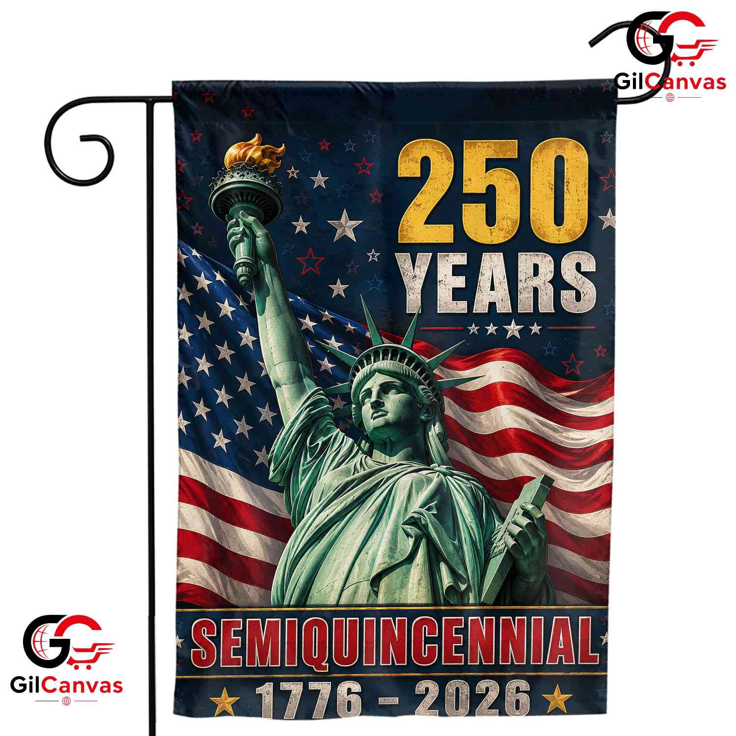 Statue Of Liberty 250th Garden Flag Semiquincentennial Yard Decor Sign 1776-2026
