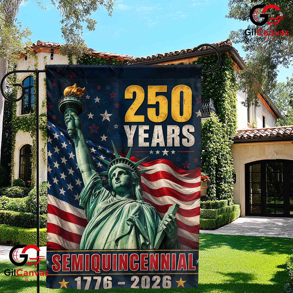 Statue Of Liberty 250th Garden Flag Semiquincentennial Yard Decor Sign 1776-2026