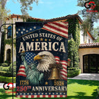 Statue Of Liberty Eagle 250th Garden Flag USA 1776-2026 Commemorative Signage