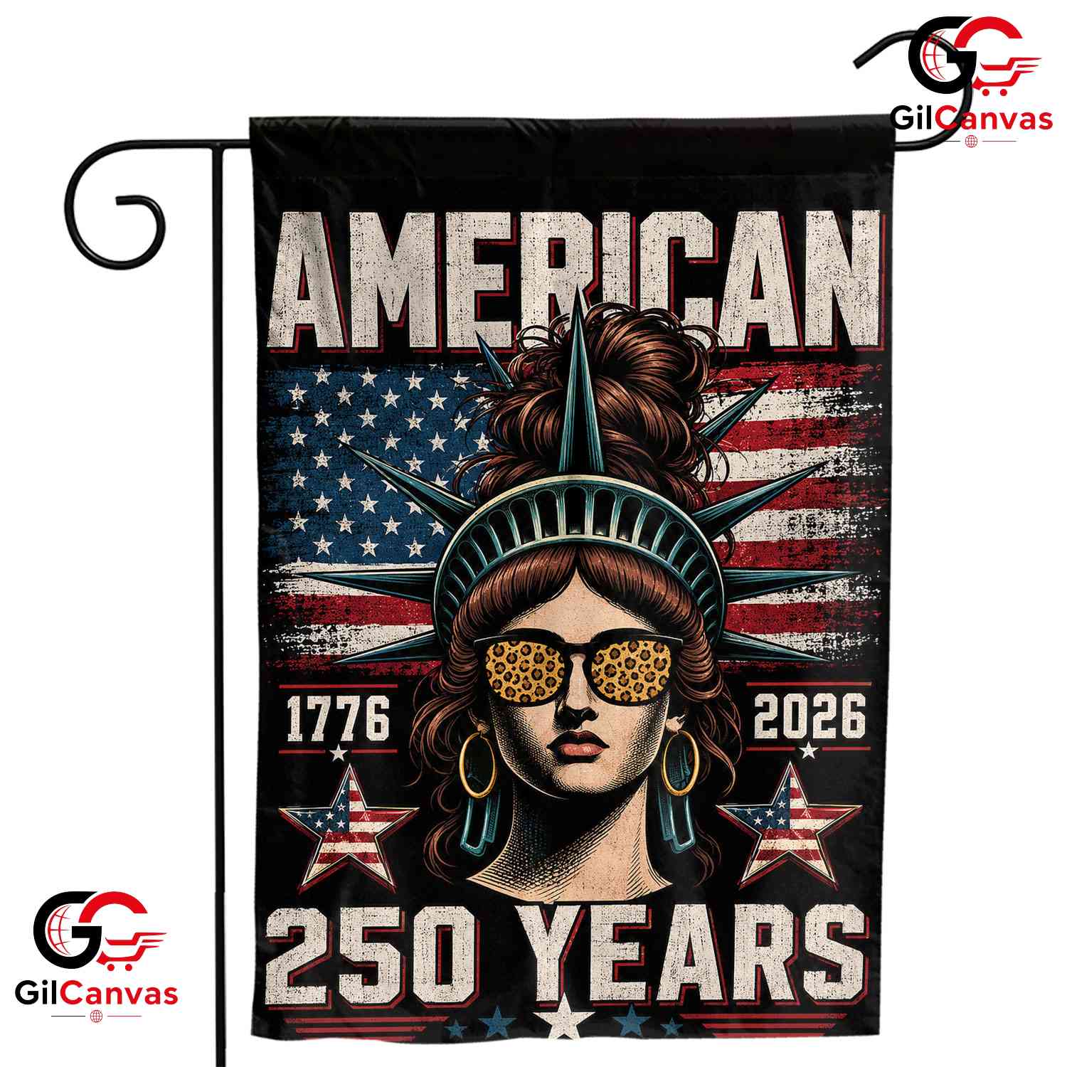 Statue Of Liberty Garden Flag American 250 Years Patriotic Outdoor Yard Decor