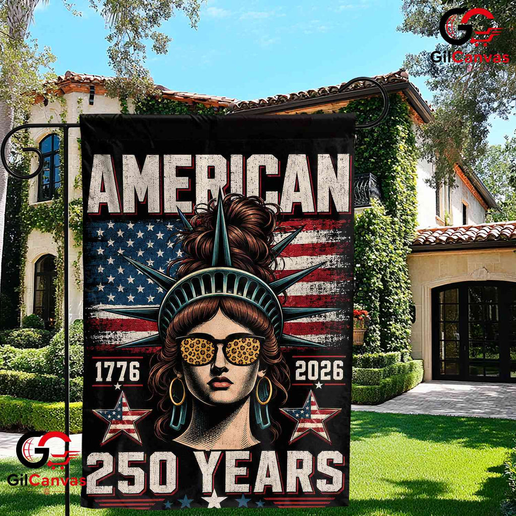 Statue Of Liberty Garden Flag American 250 Years Patriotic Outdoor Yard Decor