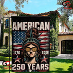 Statue Of Liberty Garden Flag American 250 Years Patriotic Outdoor Yard Decor