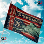Statue of Liberty 250 Years of Freedom We The People Patriotic Garden Flag