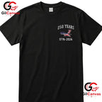 US Flag American 250th Anniversary 250 Years Men Women Unisex July 4th Graphic T-Shirt