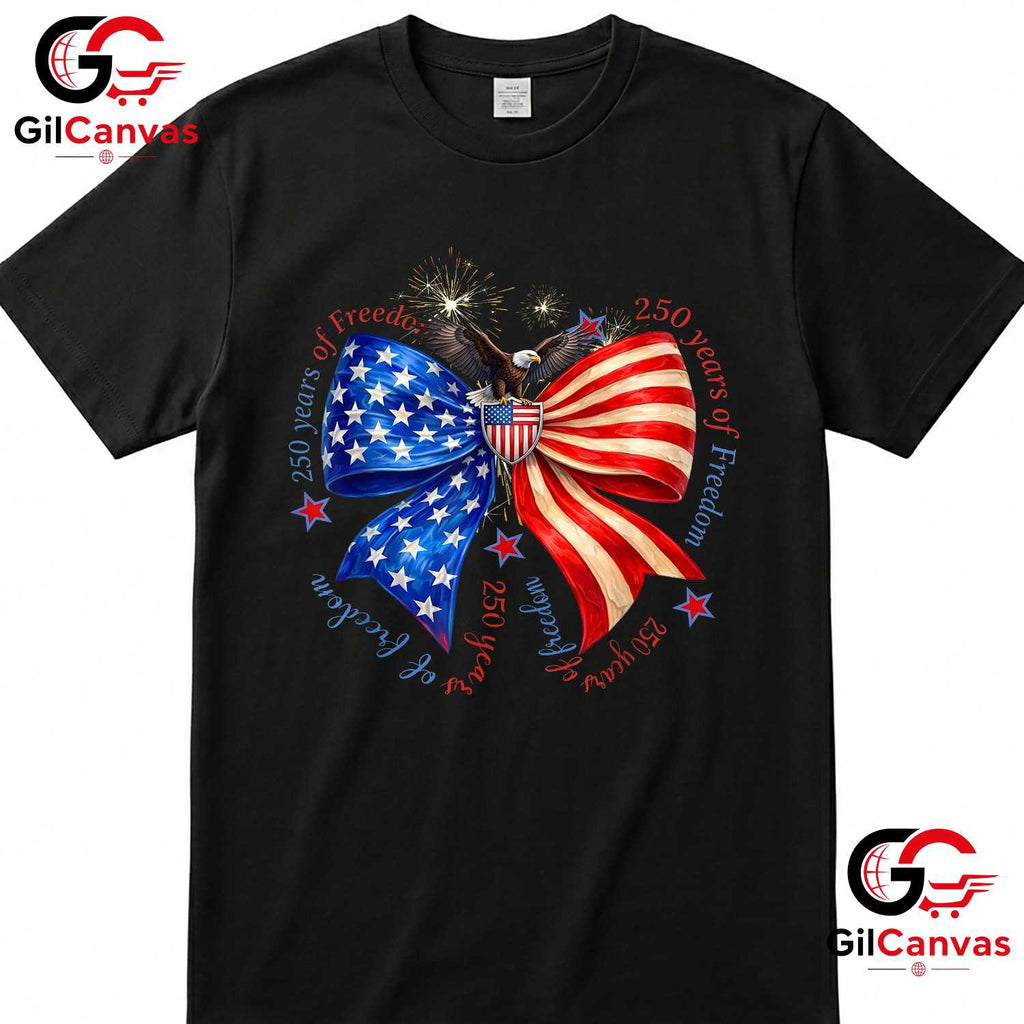 USA 250th Anniversary Freedom Independence Day 1776-2026 Unisex Patriotic Graphic T-Shirt