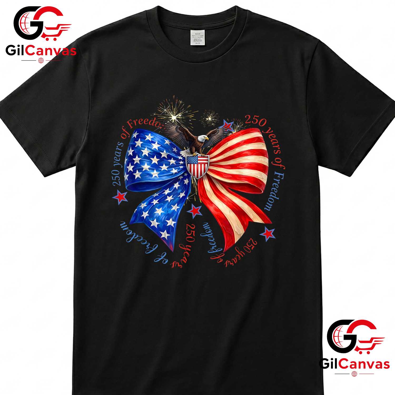 USA 250th Anniversary Freedom Independence Day 1776-2026 Unisex Patriotic Graphic T-Shirt
