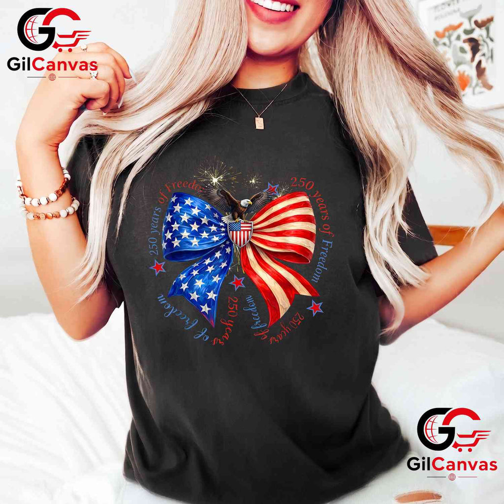 USA 250th Anniversary Freedom Independence Day 1776-2026 Unisex Patriotic Graphic T-Shirt